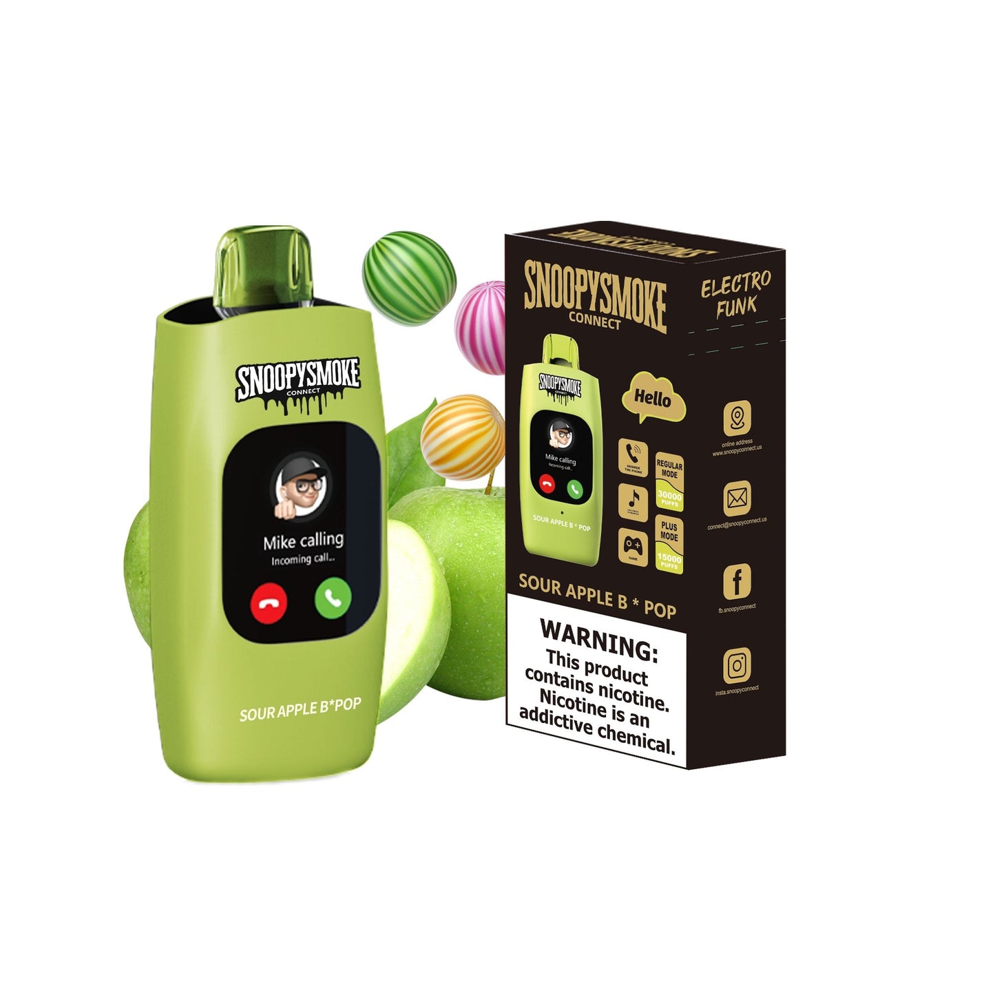 Snoopy 30000 Puffs - Sour Apple B* Pop