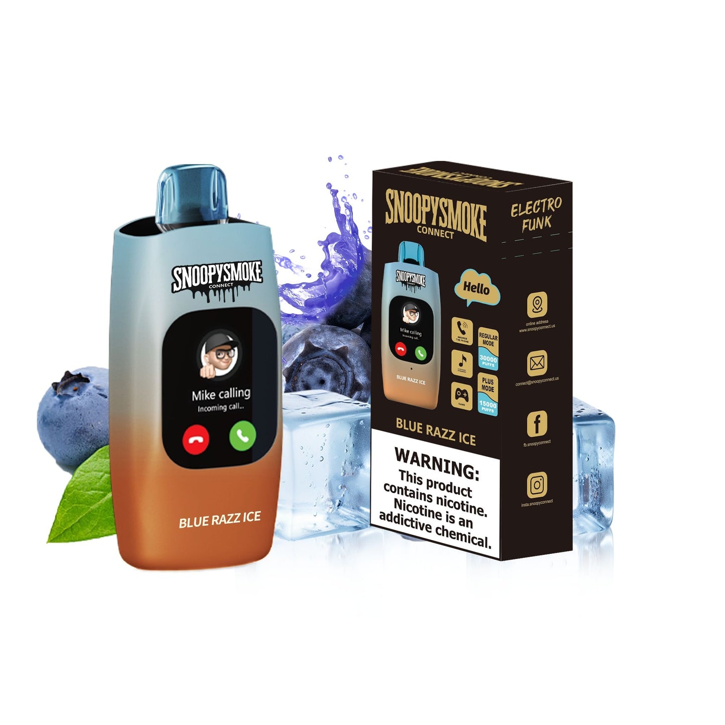 Blue Razz Ice 30000 Puff Smart Disposable Vape